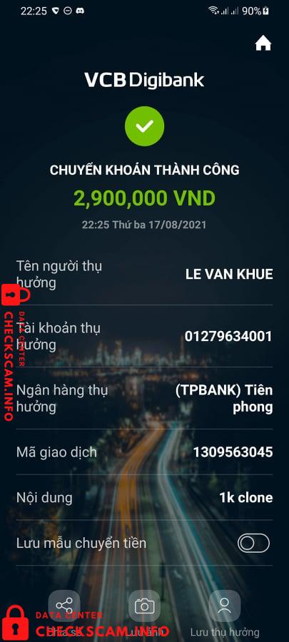 対する証拠 Le Van Khue