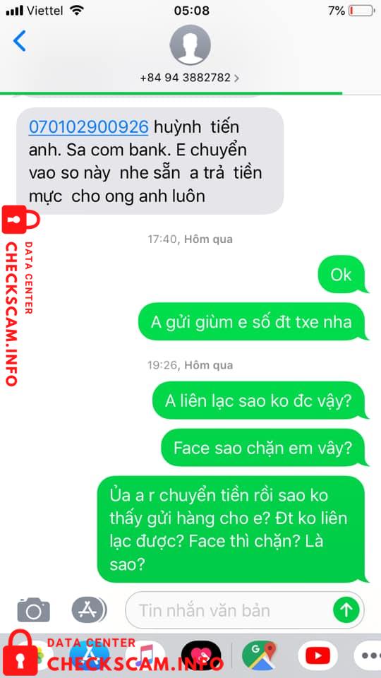 针对的证据 Huỳnh Tiến Anh