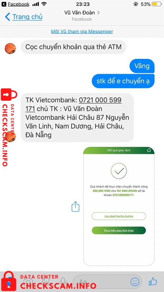 Preuves contre Vũ Văn Đoàn