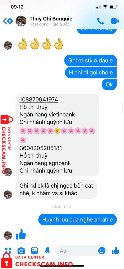 Preuves contre Hồ Thị Thùy