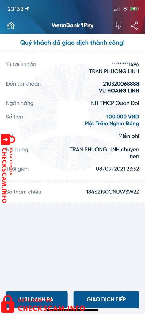 Preuves contre Vu Hoang Linh