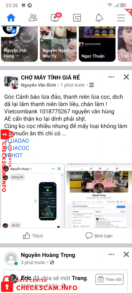Bukti melawan Nguyễn Văn Hùng