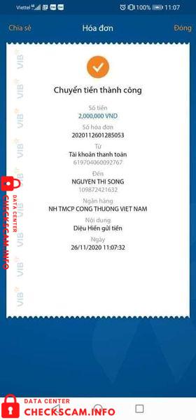 Bukti melawan Nguyen Thi Song