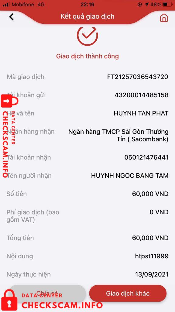 Preuves contre Huynh Ngoc Bang Tam