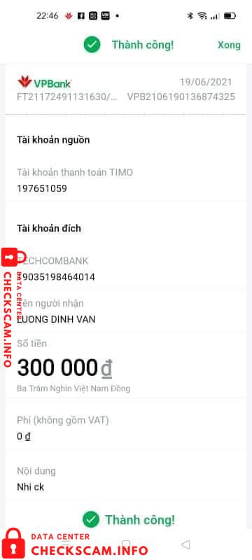 Preuves contre Luong Dinh Van