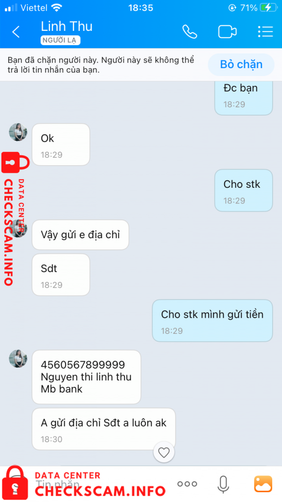 Bukti melawan Nguyen Thi Linh Thu