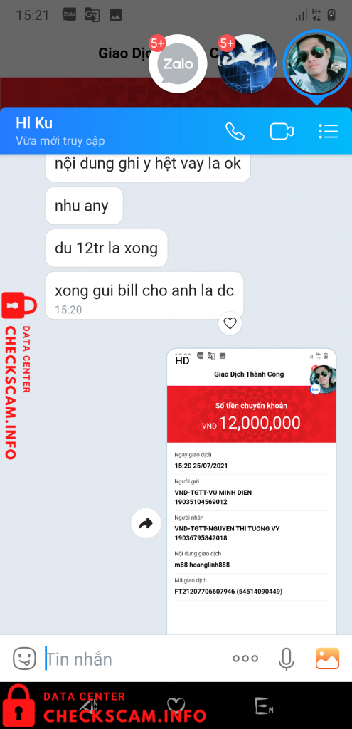 Bukti melawan Nguyen Thi Tuong Vi