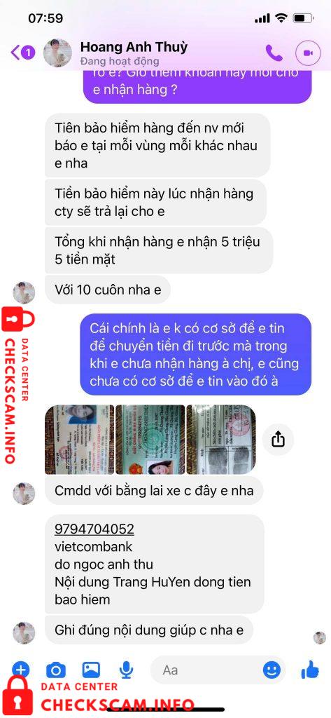 Bukti melawan Đỗ Ngọc Anh Thư