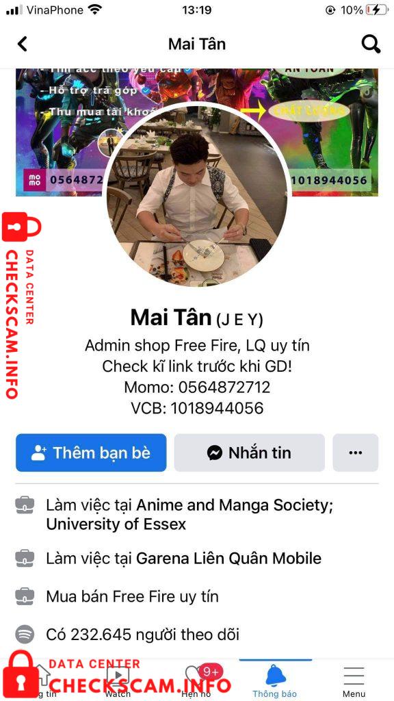 対する証拠 Mai Xuân Tân
