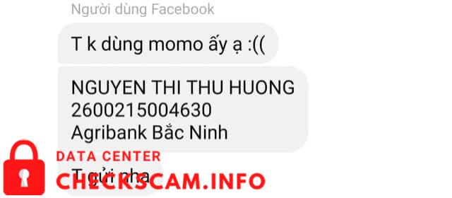 対する証拠 Nguyen Thi Thu Huong