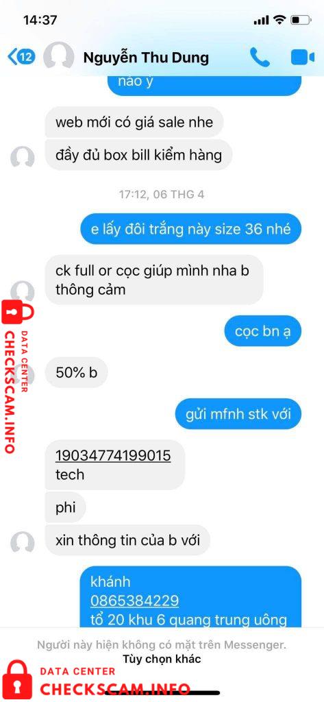 Evidência contra Vu Hoang Phi