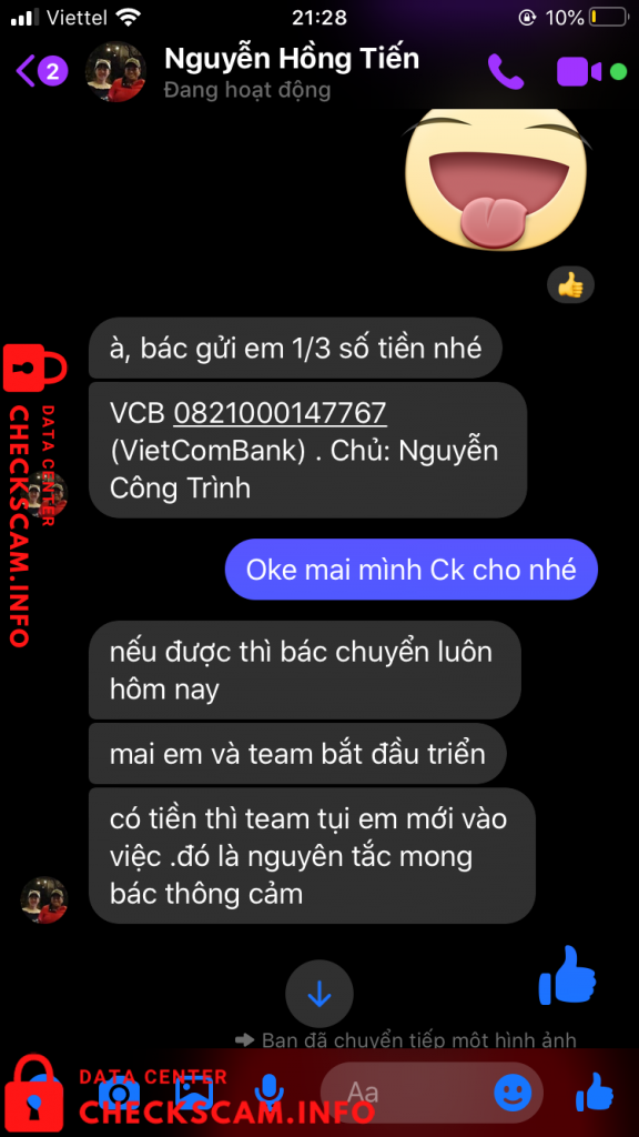 Preuves contre Nguyễn Công Trình