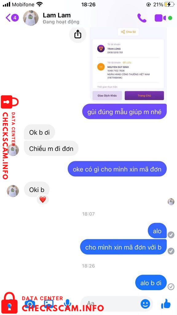 Preuves contre Nguyen Duy Binh
