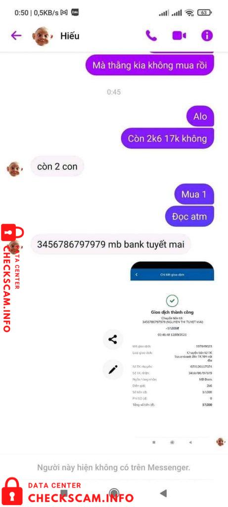 Bukti melawan Nguyen Dac Hieu