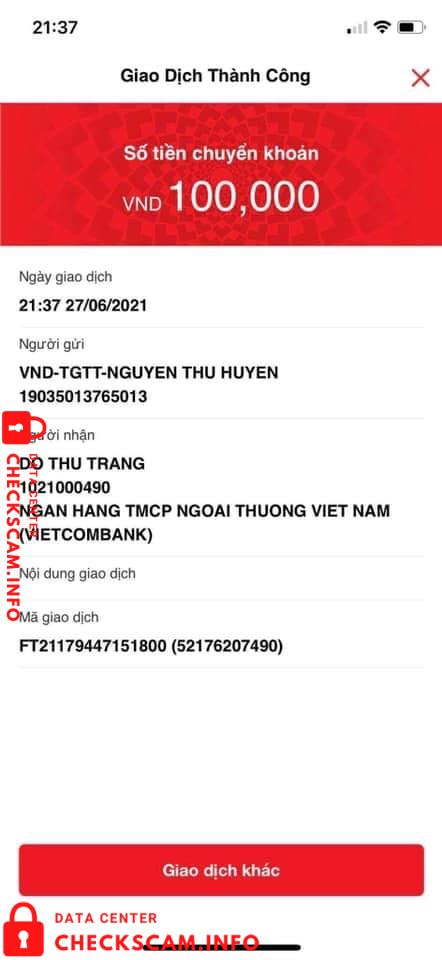 Preuves contre Do Thu Trang