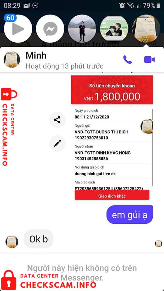 Preuves contre Đinh Khắc Hồng