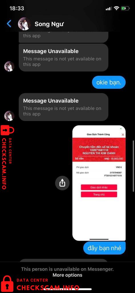 Preuves contre Nguyễn Thị Kim Oanh