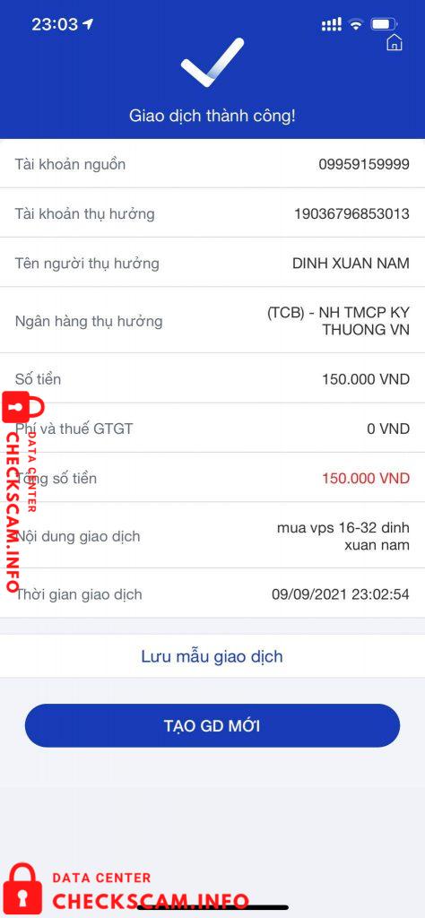 Preuves contre Dinh Xuan Nam