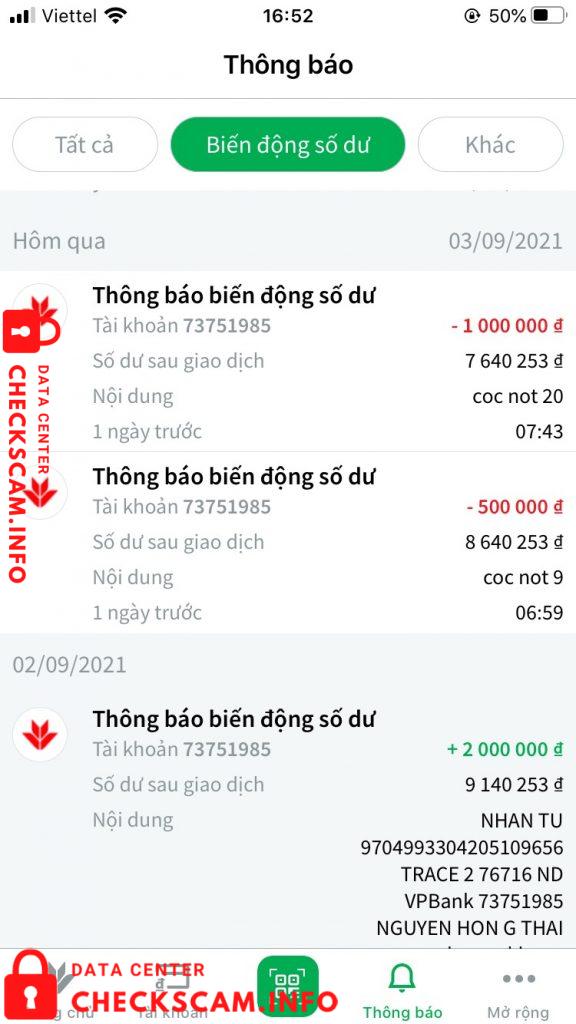 Preuves contre Hoàng Minh Nhưa