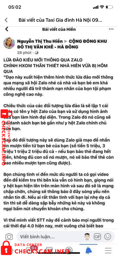 Preuves contre Nguyen Thi Thu Hien