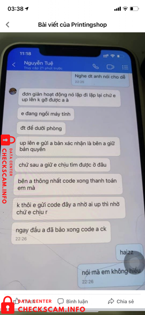 Preuves contre Nguyen Dinh Tue
