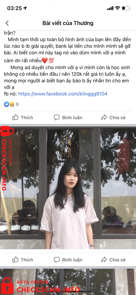 Evidência contra Nguyen Tong Khanh Linh