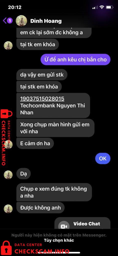 Evidência contra Nguyen Thi Nhan