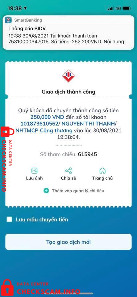 対する証拠 Nguyen Thi Thanh
