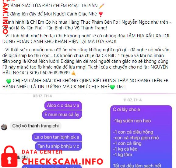 Preuves contre Nguyen Hau Ngoc