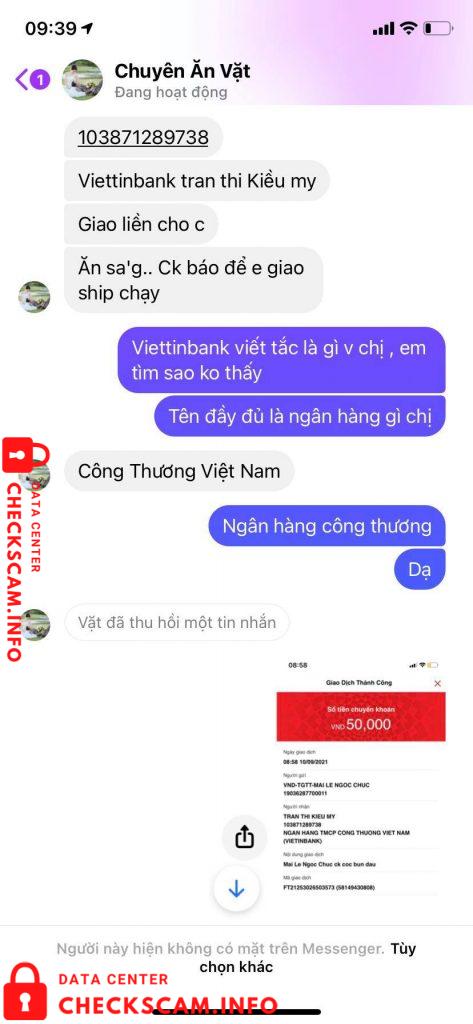 Preuves contre Trần Thị Kiều My