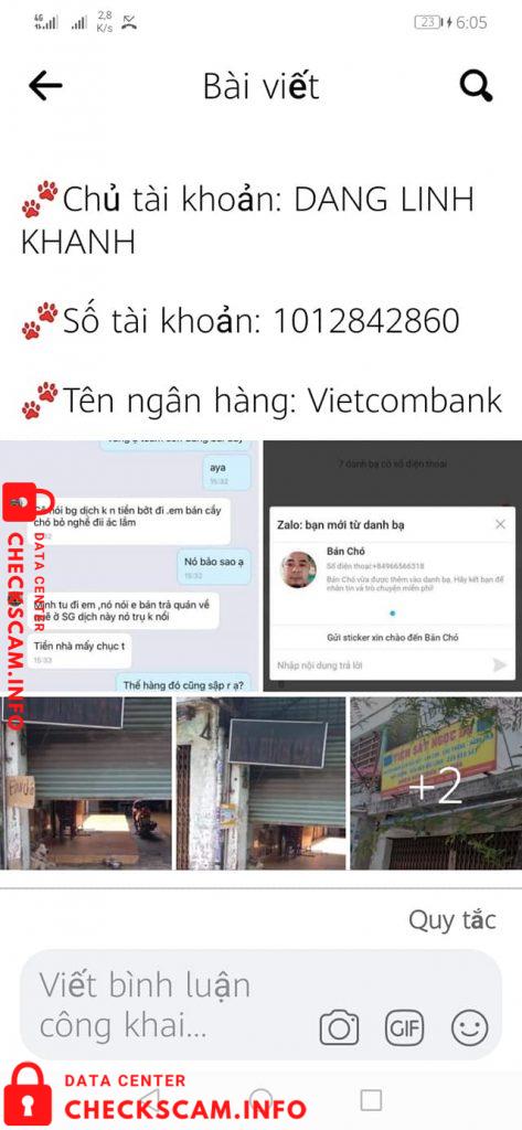 Bukti melawan Dang Linh Khanh