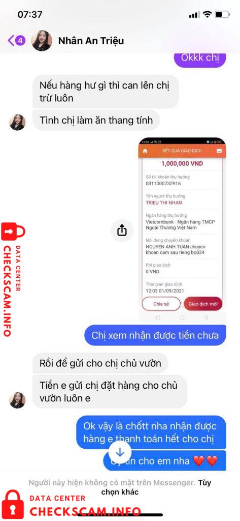 Bukti melawan Trieu Thi Nhan