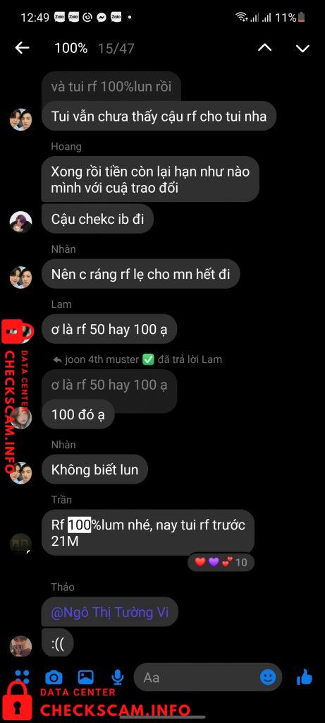 Preuves contre Ảo Ngọc Minh Thư