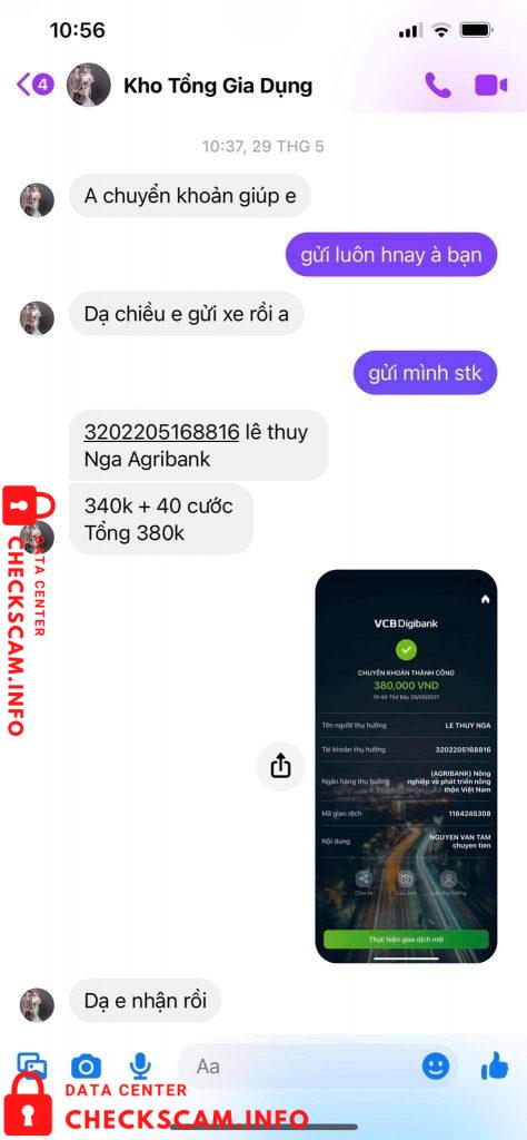 Bằng chứng chống lại Le Thuy Nga