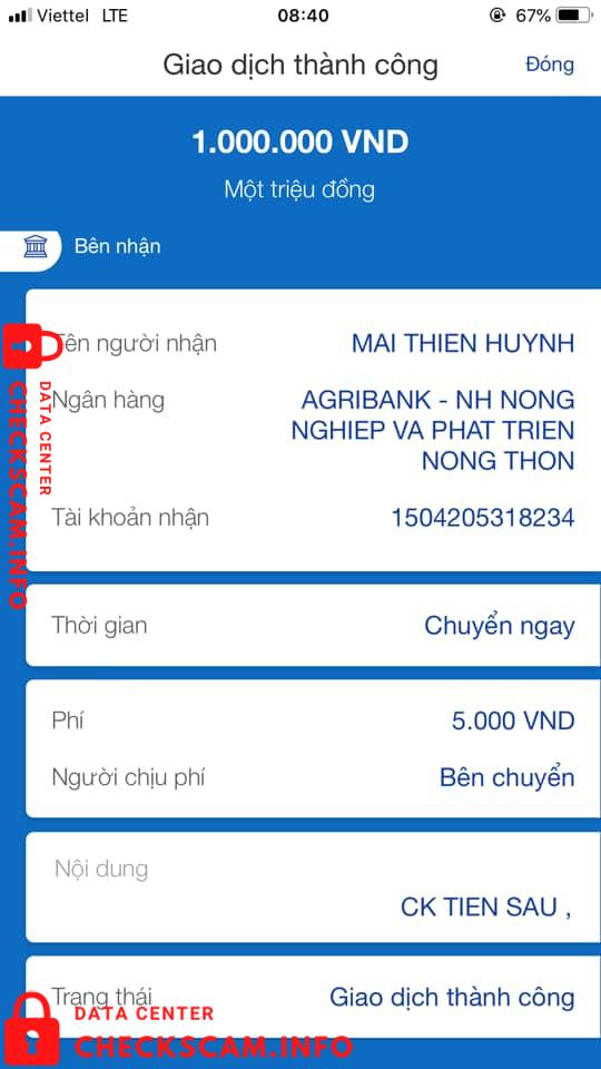 Preuves contre Mai Thien Huynh