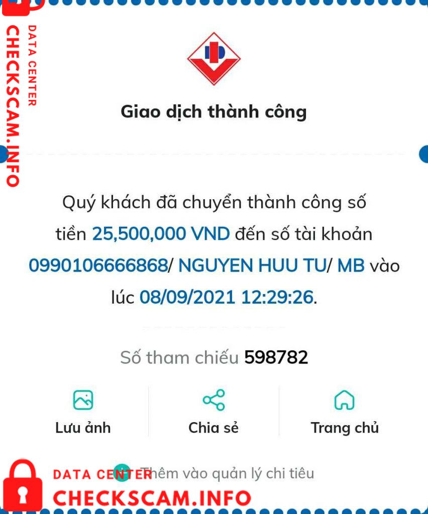 Bukti melawan Nguyen Huu Tu