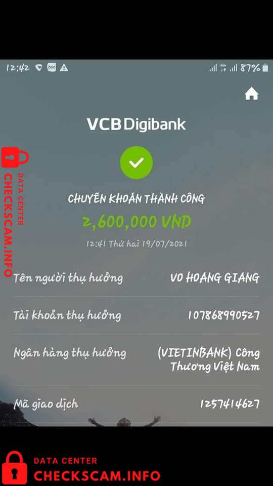 Bukti melawan Võ Hoàng Giang