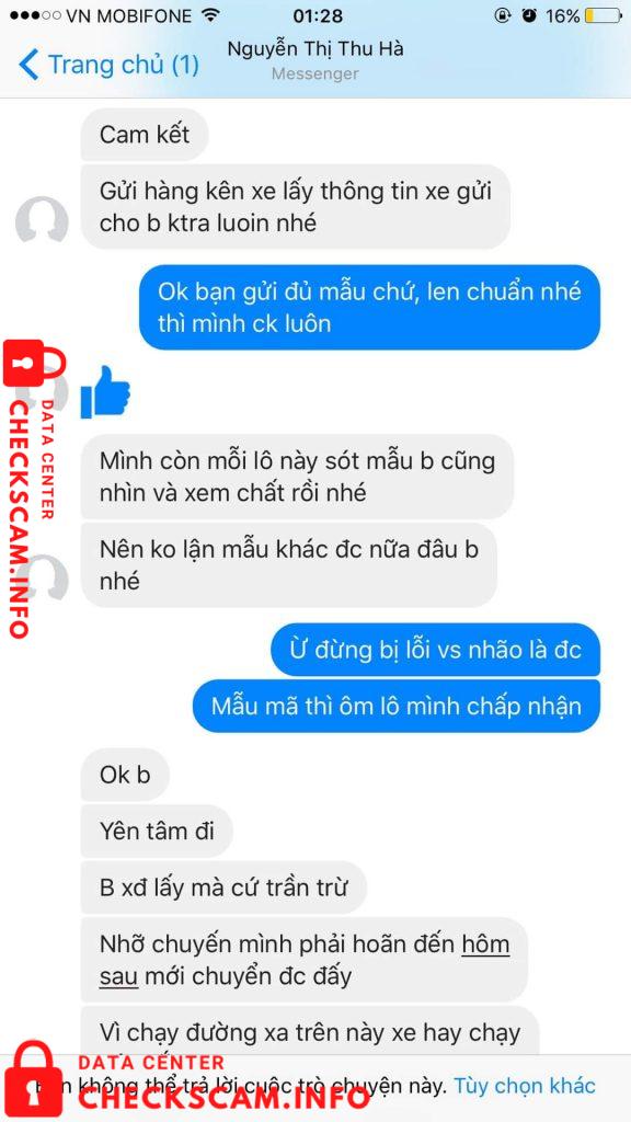 Bukti melawan Nguyễn Thị Thu Hà