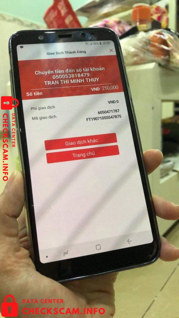 Preuves contre Tran Thi Minh Thuy