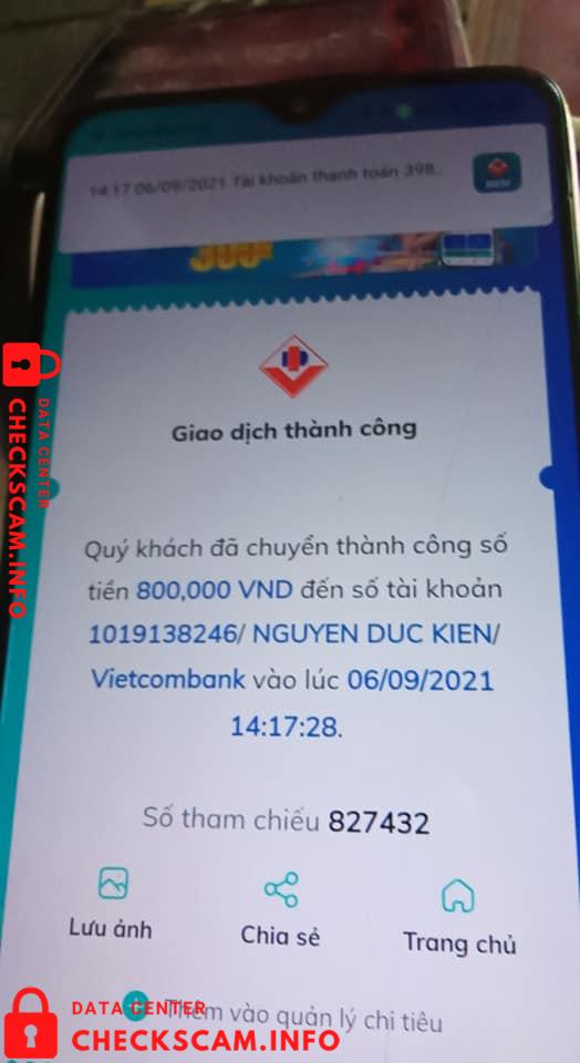 Preuves contre Nguyen Duc Kien