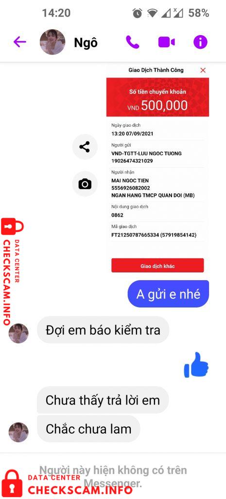 Preuves contre Mai Ngoc Tien