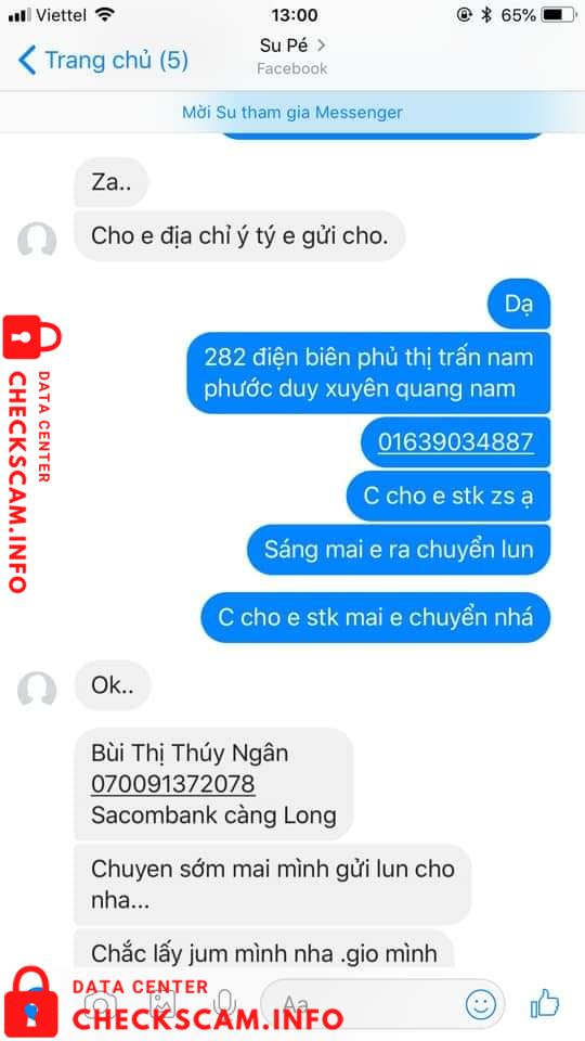 针对的证据 Bùi Thị Thúy Ngân