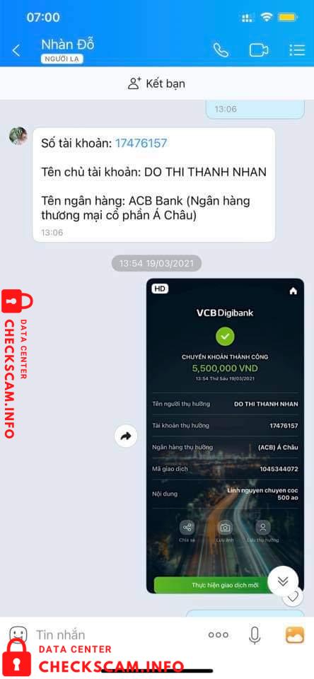 针对的证据 Do Thi Thanh Nhan