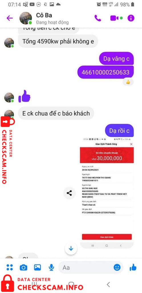 针对的证据 Le Thi Hoa