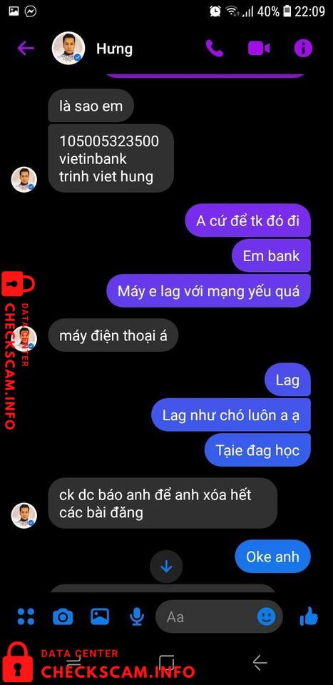 针对的证据 Trịnh Việt Hùng