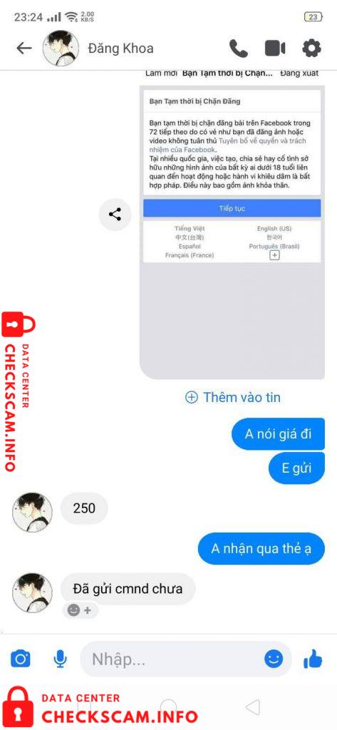 针对的证据 Nguyen Dang kHoa