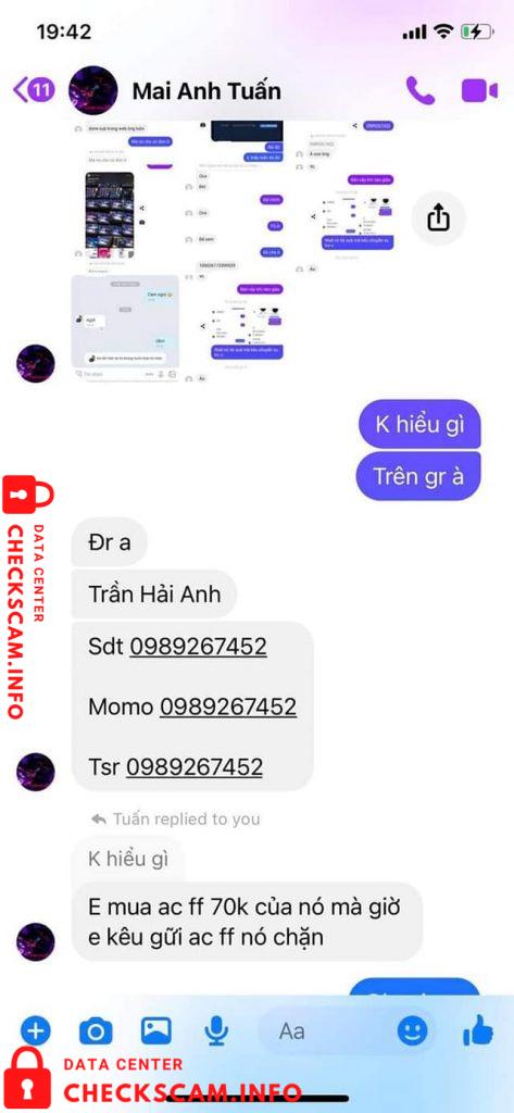 针对的证据 Trần Hải Anh