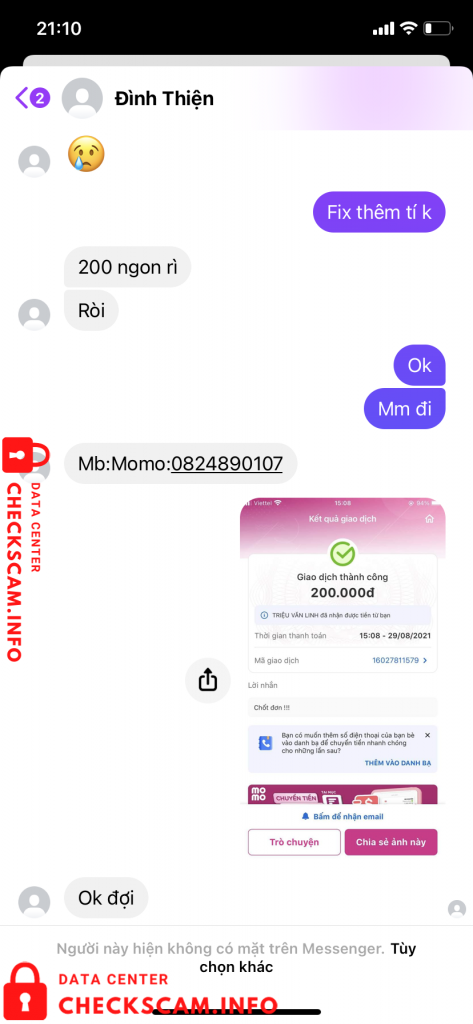 针对的证据 Triệu Văn Linh