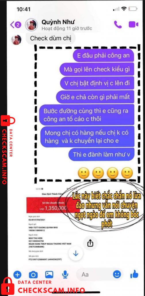 针对的证据 Ngô Thu Hiền