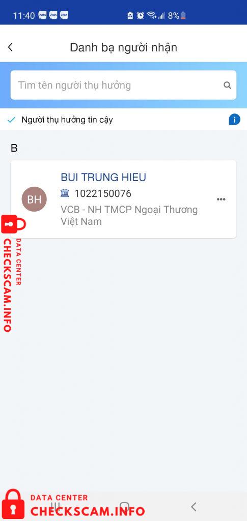 针对的证据 Bui Trung Hieu